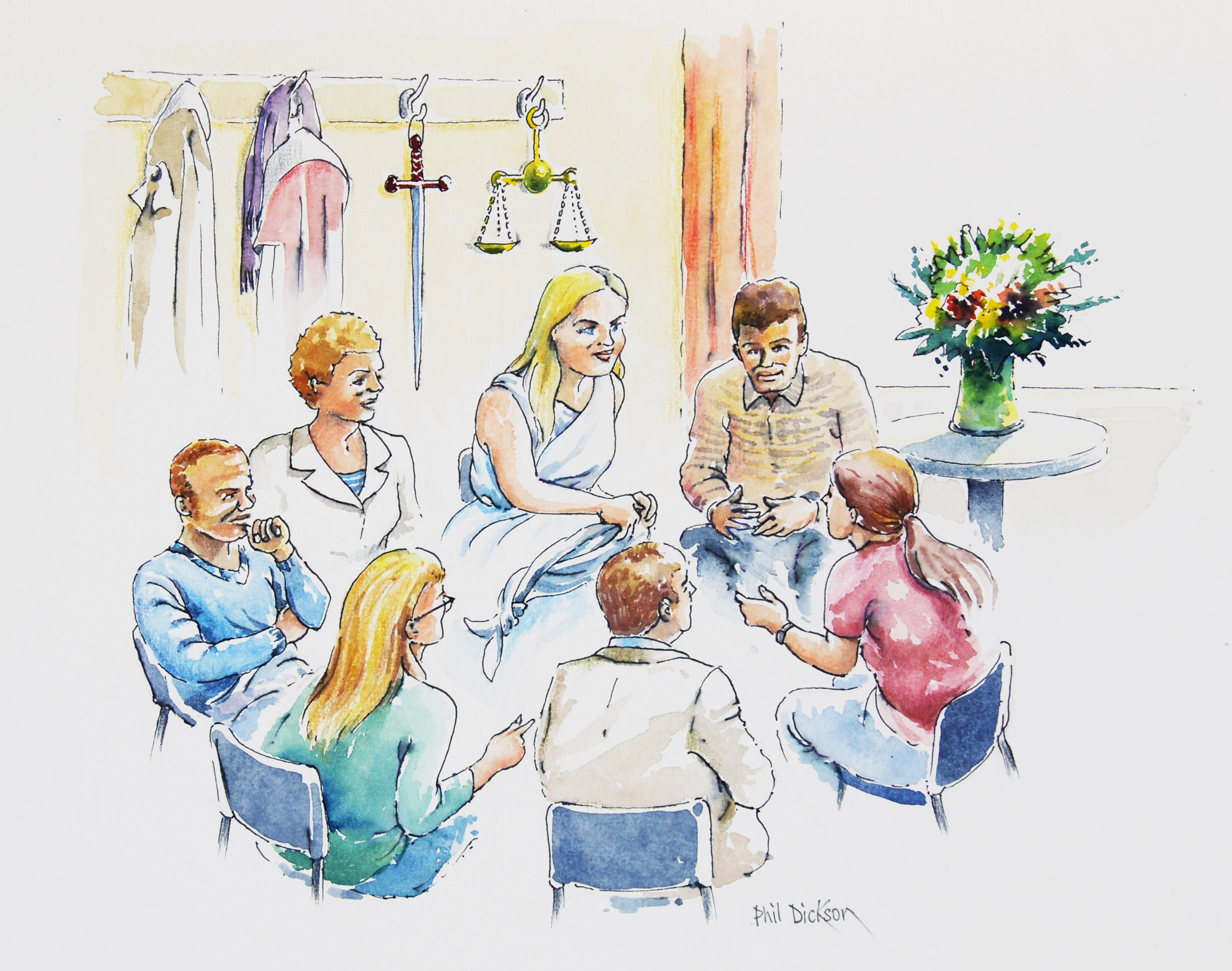 Lindsey Pointer and Phil Dickson Lady Justice Joins the Circle
